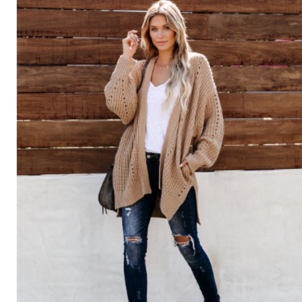 PALLA Pocketed Knit Cardigan